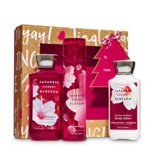 Bath & Body Works Japanese Cherry Blossom Jingle Box Gift Set NWT